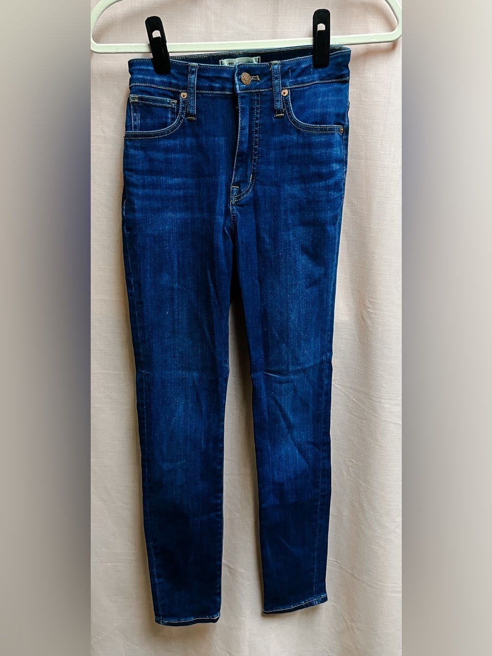 Madewell Classic Dark Blue Curvy High Rise Skinny Jeans